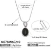 Collar Colgante Misterioso Estilo Francés Retro Ovalado Piedra Ojo de Tigre Ágata Negra Acero Inoxidable 18K Collar Largo