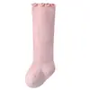 Calcetines Largos de Algodón Peinado para Bebés, Temporada de Primavera y Otoño, Hasta la Rodilla, para Recién Nacidos e Infantes, Ajuste Holgado, Sin Costuras, Color Sólido