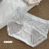 A099 Calcinhas Finas de Seda Gelada Estilo Menina Japonesa Estilo Academia Frias Respiráveis de Cintura Média para Mulheres