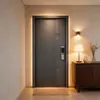 Porta de Entrada de Aço Inoxidável 304 Fabricada na Fábrica de Foshan, Guangdong, Porta Antifurto Espessa para Casas Residenciais e Vilas, Porta à Prova de Explosão