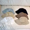 Chapéu de Pescador Elegante com Laço Moda Feminino Primavera e Verão Estilo Coreano Viagem de Férias Proteção Solar Chapéu de Sol Casual Versátil Chapéu Balde