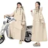 Impermeable de EVA, engrosado para protección contra lluvia intensa, unisex, para una persona, diseñado específicamente para scooters eléctricos, poncho de lluvia integrado de cuerpo completo