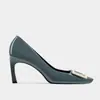 Tacones Cuadrados con Hebilla Rv Modelo Nuevo 2026 Zapatos de Piel de Oveja para Mujer con Punta Cuadrada Estilo Profesional Hebilla Cuadrada Tacón de Aguja Boca Baja Rojo