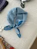 Algodón suave y lino transpirable aptos para la piel protección para el cuello cuadrado pequeño punto de ola flor de anacardo turbante exportación coreana bufanda individual bufanda de seda damas