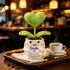 Muñecas de plantas tejidas a mano transfronterizas, decoraciones de plantas tejidas, flores artificiales de ganchillo para fiestas