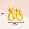 Comercio exterior original único chapado en cobre oro de 24k pulsera de joyería DIY accesorios de hebilla S collar de cuentas hecho a mano accesorios de hebilla W