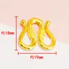 Original Comercio Exterior Chapado en Cobre Oro de 24 Quilates Pulsera DIY Joyería Accesorios de Cierre en S Collar de Cuentas Hecho a Mano Accesorios de Cierre en W