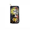 Carteira Transfronteiriça Caveira PU Zíper Longo 2035 Carteira Clutch Noite de Natal para Impressão de Figura