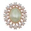 Fabricantes transfronterizos de hebillas de diamantes de aleación de perlas ovaladas, joyería artesanal, bolso con lazo plano, accesorios con placa de flores