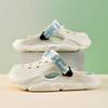 Zapatos Croc para Mujer Ropa de Verano Exterior Transpirable Tiras Tejidas Chanclas de Dedo del Pie Eva Antideslizantes Resistentes al Desgaste Color de Contraste para Pareja Sandalias de Playa