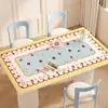 Jogo Americano de Mesa de Jantar Desenho Animado Impermeável à Prova de Óleo Lavável Protetor de Mesa Tapete Isolante Anti-Queimadura Luxo Leve High-End Mesa de Centro Toalha de Mesa
