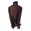 Nova Lã Acrílica Aquecedora de Seda de Amoreira Forrada com Lã Nervurada Nutritiva para a Pele Roupa Íntima Térmica Multicolorida Camiseta Base Feminina Roupa Quente