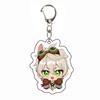 Llavero Transparente Raiden Xiao Zhongli Hu Tao Merchandising de Anime Colgante Acrílico Doble Cara Encanto para Bolsa Hecho a Medida