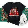 Moda Otoño e Invierno Feliz Navidad Personalizado Versión Coreana Ropa Corta para Mujeres Europeas y Americanas
