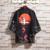 Cardigan fino de verão 2022 novo estilo chinês proteção solar solto plus size masculino estampado manga curta top camiseta