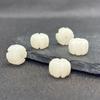 Raíz de Bodhi de Jade Blanco Tallada con Carbono Tostado, Uña de Gato, Cuentas Dispersas, Cuerda de Mano, Accesorios para Bodhi de Estrella y Luna, Material Disperso en Lote