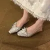 Primer encuentro: Sandalias Femeninas Estilo Hada Suave para Primavera/Verano 2026 - Chic Francés, Elegantes y Únicas con Detalle de Lazo Plisado