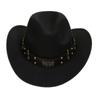 Sombreros para Hombre Transfronterizos, Sombreros Vaqueros Occidentales Europeos y Americanos, Sombreros de Jazz de Lana, Sombreros de Sol para Mujer para Exteriores, Sombreros Negros para Adultos