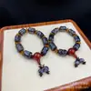 Pulseras de Ágata Natural al por Mayor para Hombres y Mujeres, Pulseras de Cuentas Cilíndricas de Ágata con Patrón de Dragón Amarillo, Joyería de Piedra Natural Más Vendida en Transmisión en Vivo