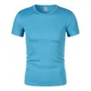 Camiseta de Malla Transpirable para Hombre, Casual de Verano, Cuello Redondo, Manga Corta, Camiseta Lisa de Color Sólido, Camiseta Deportiva de Color Sólido