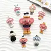 Elefante de Orejas Grandes de Dibujos Animados Brillante DIY Pequeños Accesorios de Resina Llavero Funda de Teléfono Móvil Accesorios para el Cabello