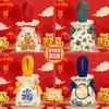 Bolsa de Regalo de Año Nuevo 2027, Bolsa de la Suerte, Recuerdo para Niños, Bolsa de Lona con Cordón para Dulces del Festival de Primavera, Bolsa de Regalo para Snacks