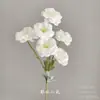 Flores Artificiais Brancas para Decoração de Casamento, Flores de Seda, Ornamentos de Flores Artificiais, Arte Floral Seca, Materiais de Rosa, Arranjo de Flores para Corredor, Arranjo de Parede e Chão