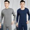 Pijama Grueso Conjunto Íntimo Ropa de Otoño Cuello Alto Hombres Mayores y Ancianos Pelo Caliente Pantalones Cálidos de Invierno Otoño Hombres Forro de Felpa Mediano