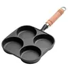 Nuevo recipiente para omelets de hierro fundido, profundización, máquina para hacer hamburguesas de huevo, molde para el hogar, sartén antiadherente, olla para dumplings de huevo sin recubrimiento