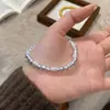 Contas de Transferência Prata Pulseira de Diamante Impopular Design de Alto Padrão para Mulheres Joias de Mão Atacado Joias de Mão Contas de Joia para Meninas