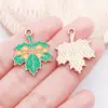 30 Colgantes Variados de Hoja de Arce y Hoja Vegetal Esmaltados de Aleación para Acción de Gracias Accesorios de Joyería DIY para Pulseras, Collares y Colgantes