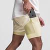 Comercio Exterior Transfronterizo Pantalones Cortos de Running para Hombre Doble Capa Falso Dos Piezas Deportivos Fitness Transpirables Entrenamiento de Baloncesto Estilo Americano Pantalones para Jogging