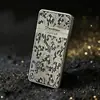 Queroseno|Patrón floral tallado estilo delgado elegante lujo ligero estilo antiguo encendedor de rueda de pedernal regalo de alta calidad encendedor de queroseno de gama alta