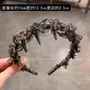 Faixa de Cabelo Pente de Dentes de Seda de Alta Qualidade para Mulheres, Coroa Alta de Cristal de Luxo Leve com Estampa de Leopardo, Novo Acessório de Cabelo Super Fada