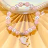 Pulsera Infantil de Dibujos Animados de Venta Caliente Transfronteriza Pulsera de Perlas Aleación Unicornio Sirena Concha Colgante Pulsera de Niña