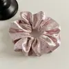 Scrunchie de Cetim Perolado com Bolinhas Estilo Coreano Versátil Laço de Cabelo com Toque de Luxo Flor de Cabelo Acessórios de Cabelo