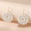 Joyería Transfronteriza Europea y Americana, Pendientes Tejidos de Cuentas Coloridos Hechos a Mano Estilo Étnico, Pendientes de Cuentas de Semilla de Cristal
