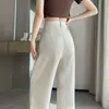 Pantalones Finos de Lino de Pierna Ancha para Mujer, Traje de Algodón y Lino, Pantalones Casuales de Seda Helada de Cintura Alta para Mujer, Novedad Verano 2026