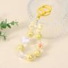 Criativo Fresco Doce Cor Frisado Chaveiro Arco Amor Flor Chaveiro Decorativo Bolsa Pingente