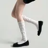Meias 3/4 Polca Trendy do Xiaohongshu, Mesmo Estilo da Série, Meias Longas Doces e Versáteis com Punhos Apertados, Estilo Ballet