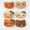 Lindo Felpa Estampado de Leopardo Kt Gato Accesorios para el Cabello Pasador Muñeca Ropa DIY Zapatillas de Algodón Calcetines Accesorios Decorativos Accesorios