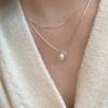 Nuevo collar de perlas hueso de serpiente de doble capa 2023 para mujer, diseño avanzado, temperamento simple, lujo ligero, collar cadena para clavícula
