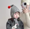 Touca de Bebê, Touca de Lã de Inverno, Estilo Coreano Fofo para Bebês e Crianças Pequenas, Touca de Tricô Grossa Quente com Proteção para Ouvidos, Touca à Prova de Vento para Exterior