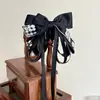 Presilha de Cabelo com Laço de Fita para Rabo de Cavalo para Mulheres com Cabelo Fino, Coque na Parte de Trás da Cabeça, Presilha Jacaré, Piranha para Meio Preso, Prendedor de Cabelo de Tamanho Médio