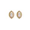 Brincos Novos de Pérola Gota de Água de Alta Qualidade para Emagrecimento Facial com Letra H Elegantes Simples Brincos de Pérola Gota de Diamante para Mulheres