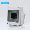 Caixa de Disjuntores Miniatura à Prova d'Água 5P Montagem Externa Superfície Plástico Caixa de Distribuição Fiação Proteção Disjuntor HT-5WAY 8 12