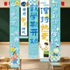 Temporada Volta às Aulas Decoração de Tecido Pendurado Jardim de Infância Escola Primária Caixa Empilhável Banner Sala de Aula Cena de Aula Arranjo Senso de Cerimônia