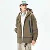 Casaco Masculino Primavera e Outono com Capuz Solto Tendência Marca 2025 Novo High-end Meninos Adolescentes Refletivo