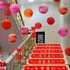 Linterna de Sandía Adornos Colgantes para Habitación de Boda Bola de Panal Decoración de Pared de Fondo para Boda Compromiso Suministros de Decoración Festiva para Boda