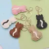 Pingente de bolsa de gatinho de desenho animado, pingente criativo para chaveiro de carro, adesivo para capa de celular de gatinho, decoração de pulseira de pulso